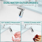 1440° Rotating Faucet Extender Brass Multifunctional 1080° 360° Swivel Robotic Arm Sink for Home Plumbing Maintenance and Repair