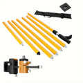 Laser Level Pole Telescopic Grade Rod 11FT/19FT Adjustable Support Staff with 1/4"-20 Mount & 5/8"-11 Adapter for Rotary Line Laser Leveling