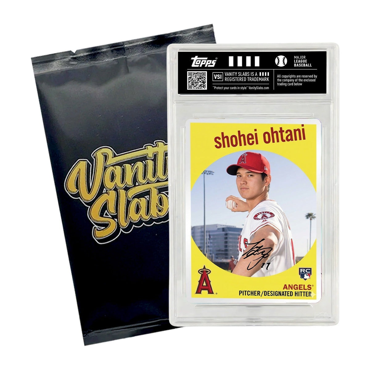 Sports Trading Cards, Baseball Mystery Vanity Slab with White Label or Two-Slab Options for Collectors