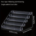 Clear Acrylic Makeup Organizer 5-Tier Cosmetic Storage with Multiple Compartments for Perfume Lipstick Skincare Nail Polish Jewelry Vanity