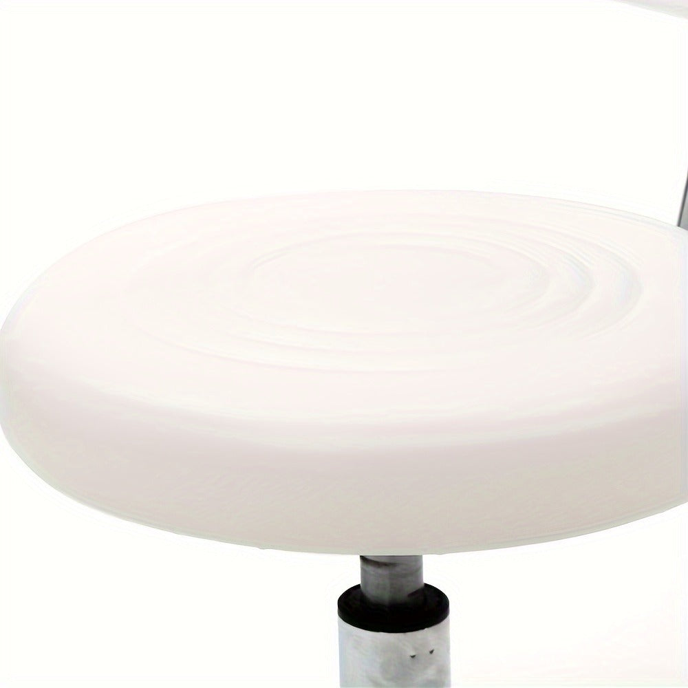 Adjustable Salon Stool with Back 360 Swivel PU Leather Cushioned Round Seat Chair for Salon Barber Spa Esthetician Home Office Vanity Makeup