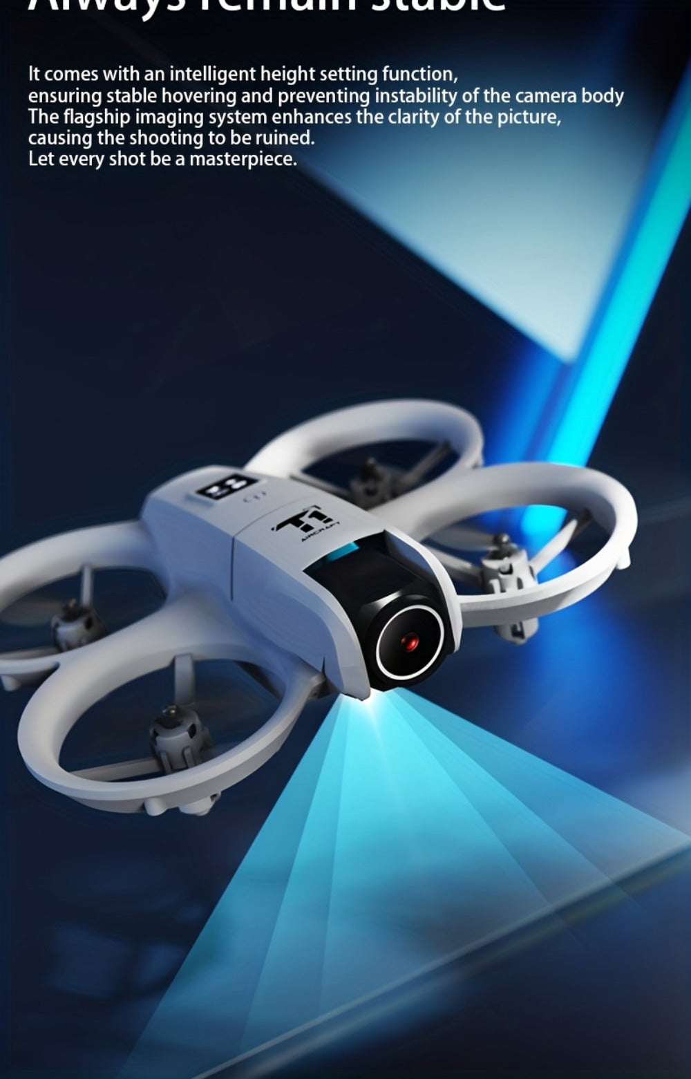 180° Rotating Dual Camera Drone Optical Flow Positioning Gyroscope Stabilization 360° Roll One-Button Takeoff Landing Calibration