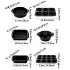 Baking Pan Set Nonstick Carbon Steel Cookie Sheets Roasting Pans Round Cake Muffin Pizza for Home Cooking, Dining and Outdoor Meals