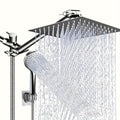 High Pressure Shower Head Combo with Handheld Shower Wall Mounted 9 Spray Settings Rainfall Shower System Adjustable Angle Leakproof