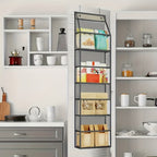 Hanging Storage Organizer 4 or 6-Layer Foldable Non-Woven Bag in Gray or Neutral Color Options