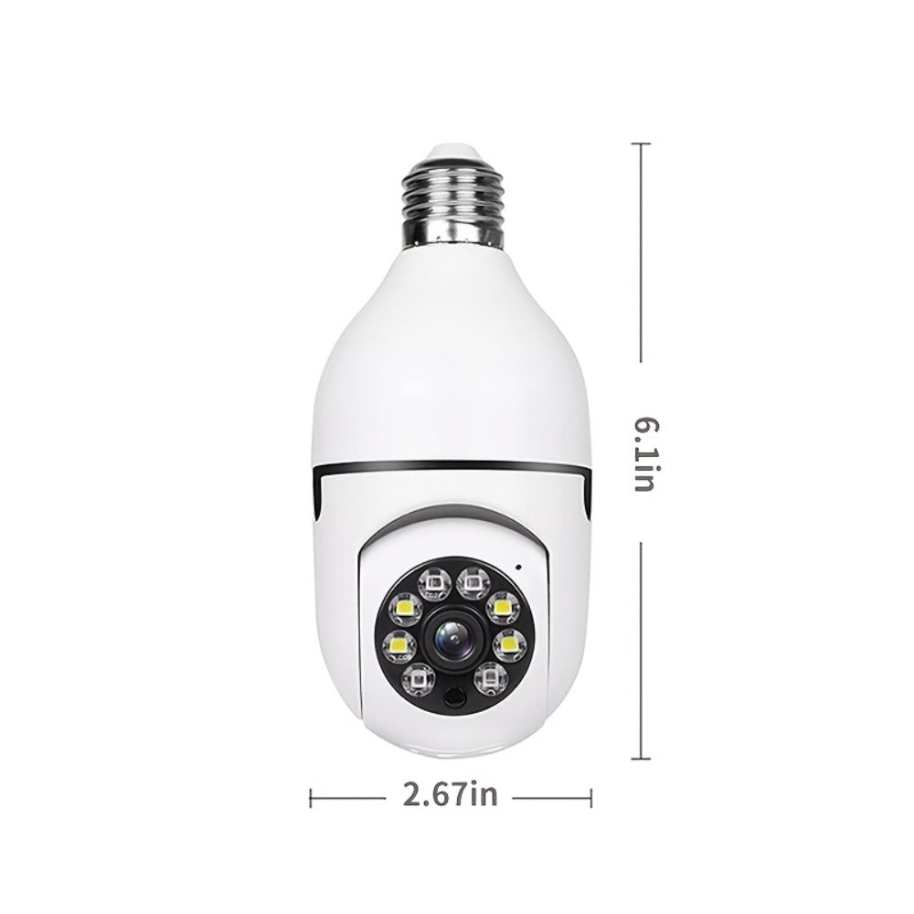 Security Camera 4MP Light-Bulb Two-Pack with Dual-Band WiFi, 360 Panoramic View and Infrared Night Vision