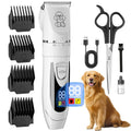 Pet Hair Clipper, USB-Rechargeable Cordless Trimmer with Adjustable Comb and Four Package Options