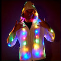LED Light Up Party Jacket for Adults, Glowing Rave Costume Unisex Luminous Coat for Halloween, Christmas