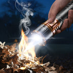 Flashlight 4500-Lumen Zoomable Fresnel Lens Torch with 21700 Battery in Golden or Red Upgrade Editions