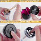 3-in-1 Zinc Alloy Spice Grinder Pre-Rolled Cone Loader 6-Hole Storage Rolling Machine for Entryways, Bedrooms and Living Spaces