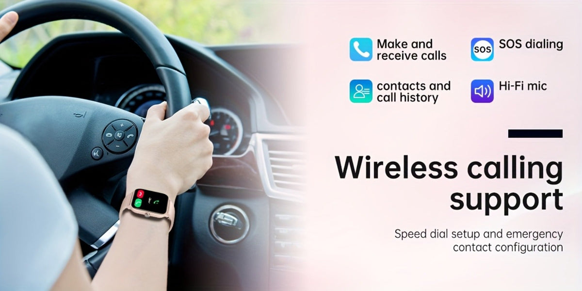 Smartwatch with Built-in Alexa FAWEIO 1.8" HD Touch Screen, Bluetooth Calling, 100+ Sport Modes, Fitness Tracker Heart Rate Sleep