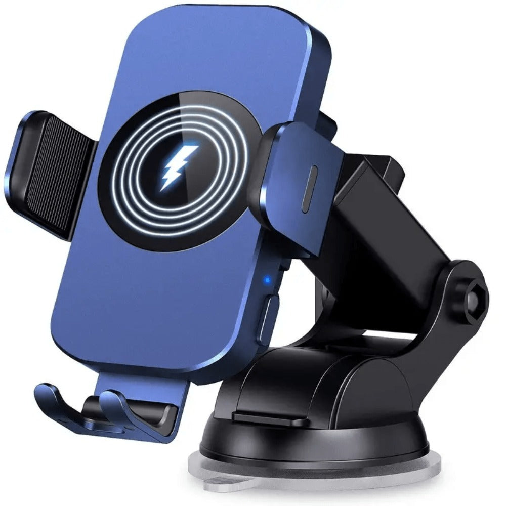 4-Color Wireless Car Charger Mount 15W Qi Auto-Clamping – Fast Wireless Charging Phone Holder for iPhone 17 16 15 14 13 12 11 Pro Max