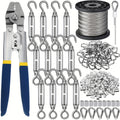 264Pcs Wire Rope Crimping Tool Kit 328ft for Entryways, Bedrooms and Living Spaces, with the Listed Configuration