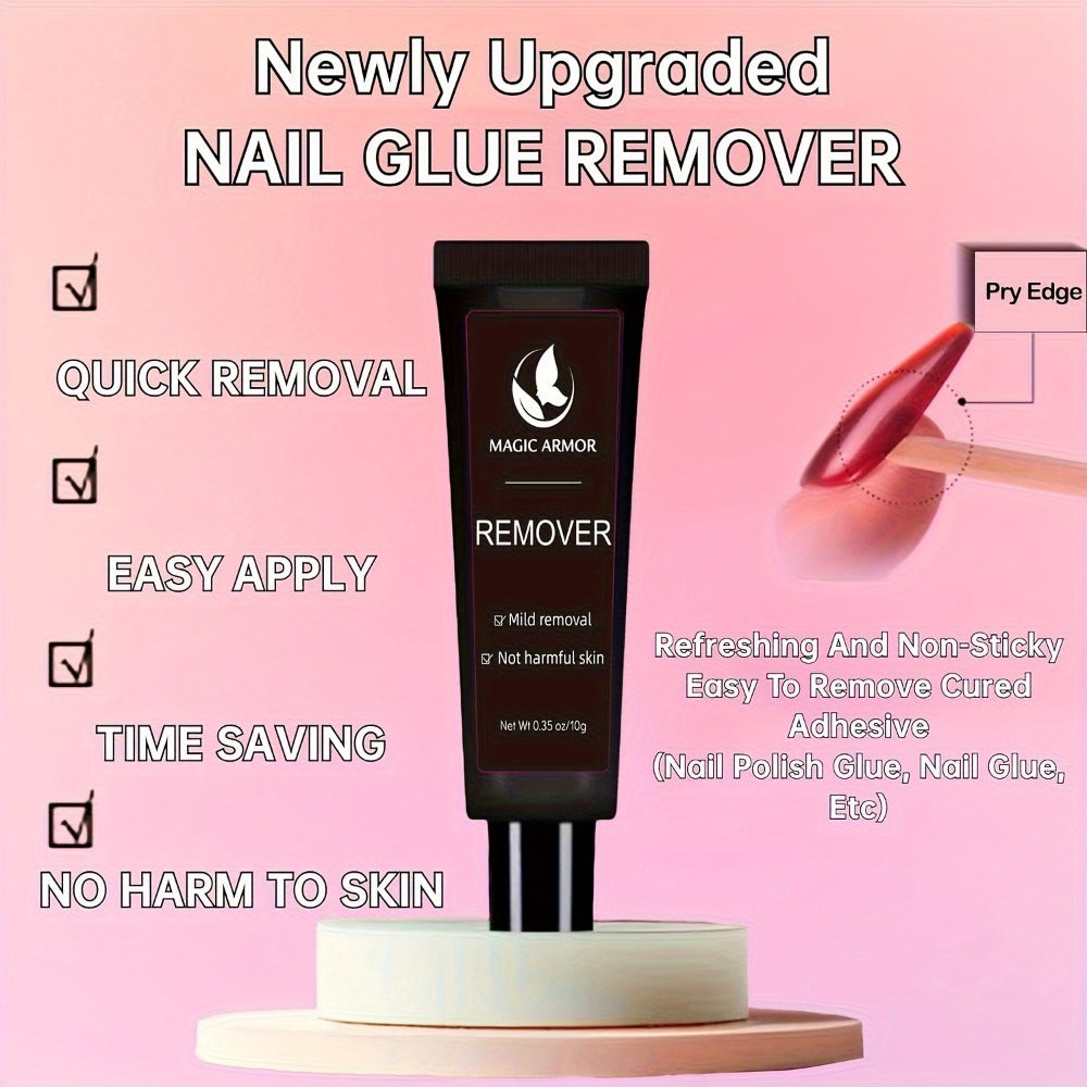 Press On Nail Glue and Remover Kit with 10g Clear Drying Adhesive for Acrylic and False Nails
