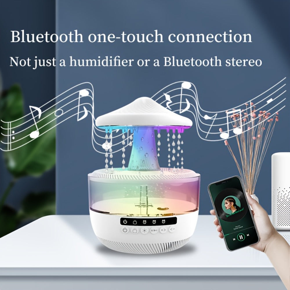 Aromatherapy Diffuser Humidifier Upgraded Colorful Raindrop Music Design 7-Color LED Night Light Large Capacity Quiet Operation for Bedroom