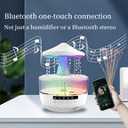 Aromatherapy Diffuser Humidifier Upgraded Colorful Raindrop Music Design 7-Color LED Night Light Large Capacity Quiet Operation for Bedroom
