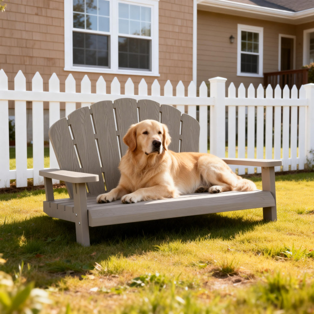 Resin Dog Bed for Large Dogs – Spacious Indoor Outdoor Dog Sofa, Slip-Resistant Sturdy Easy-Clean Design, No Dirt Concealment