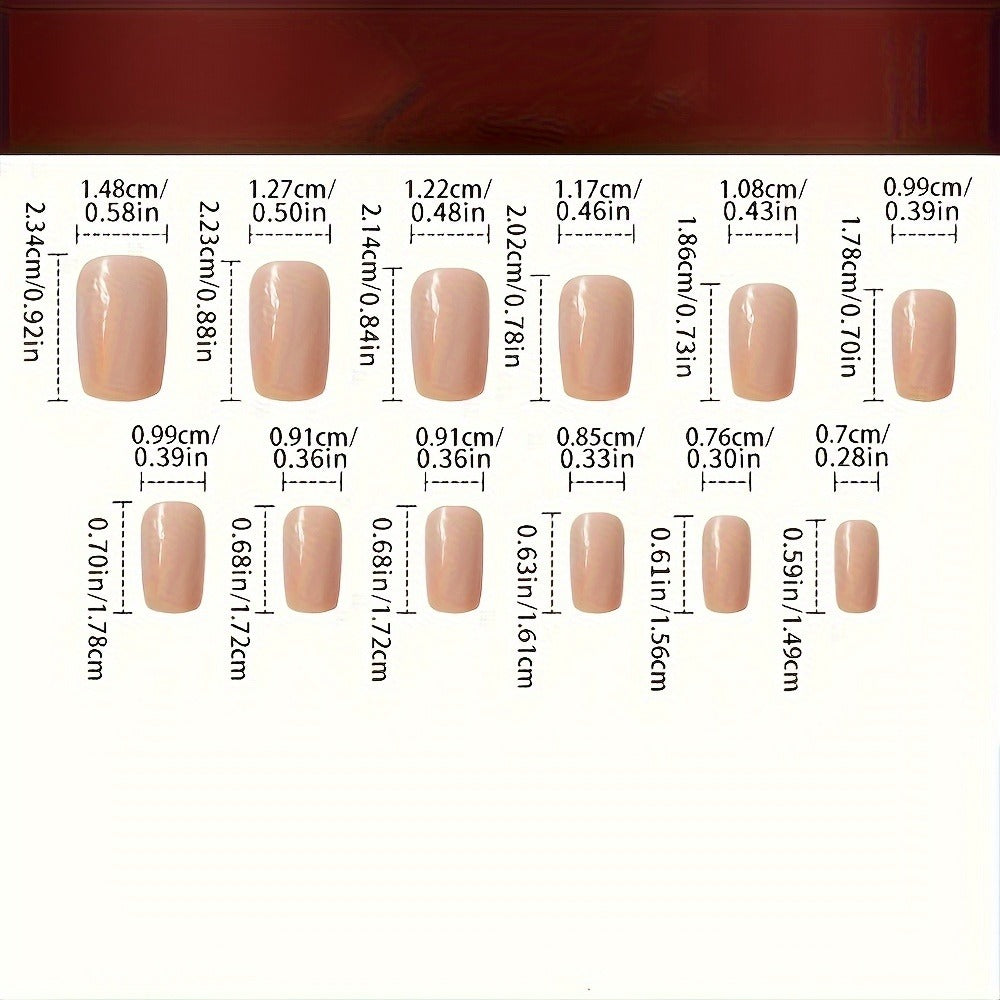 Press On Nails 360-Piece Assorted Set with Square, Almond, Oval and Ballet Shapes in Three Lengths