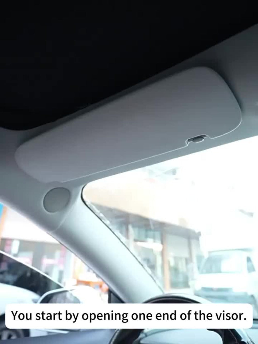 Car Sun Visor Makeup Mirror with LED Lights USB Powered – 3 Color Light Modes, Lighted Visor Mirror for Cars Trucks SUVs