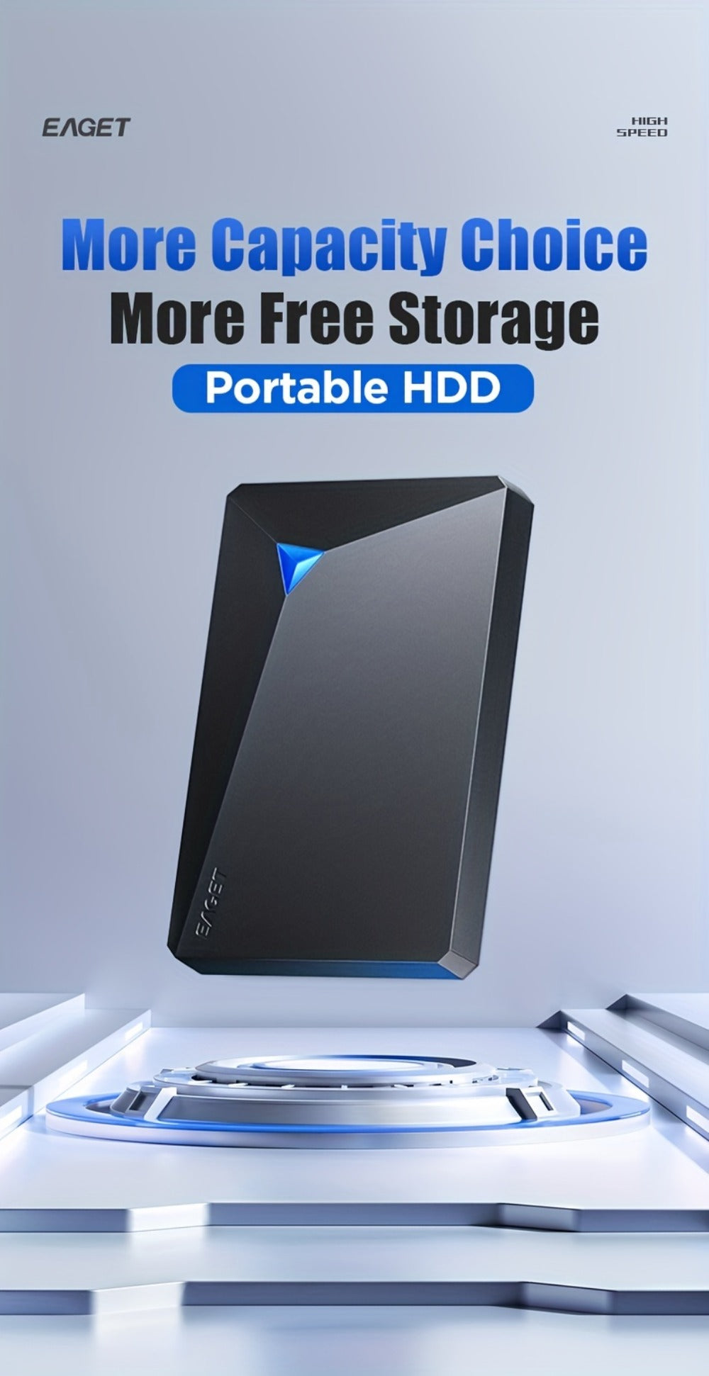 UASP NTFS Plug & Play External Hard Drive 250GB 320GB USB 3.0 Pre-Formatted Portable HDD High-Speed Mobile Storage for PC Laptop PS4 PS5