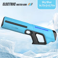 Rechargeable Electric Water Blaster with Pulse Light, Self-Fill Function and Blue, White or Brown Gift Box Options