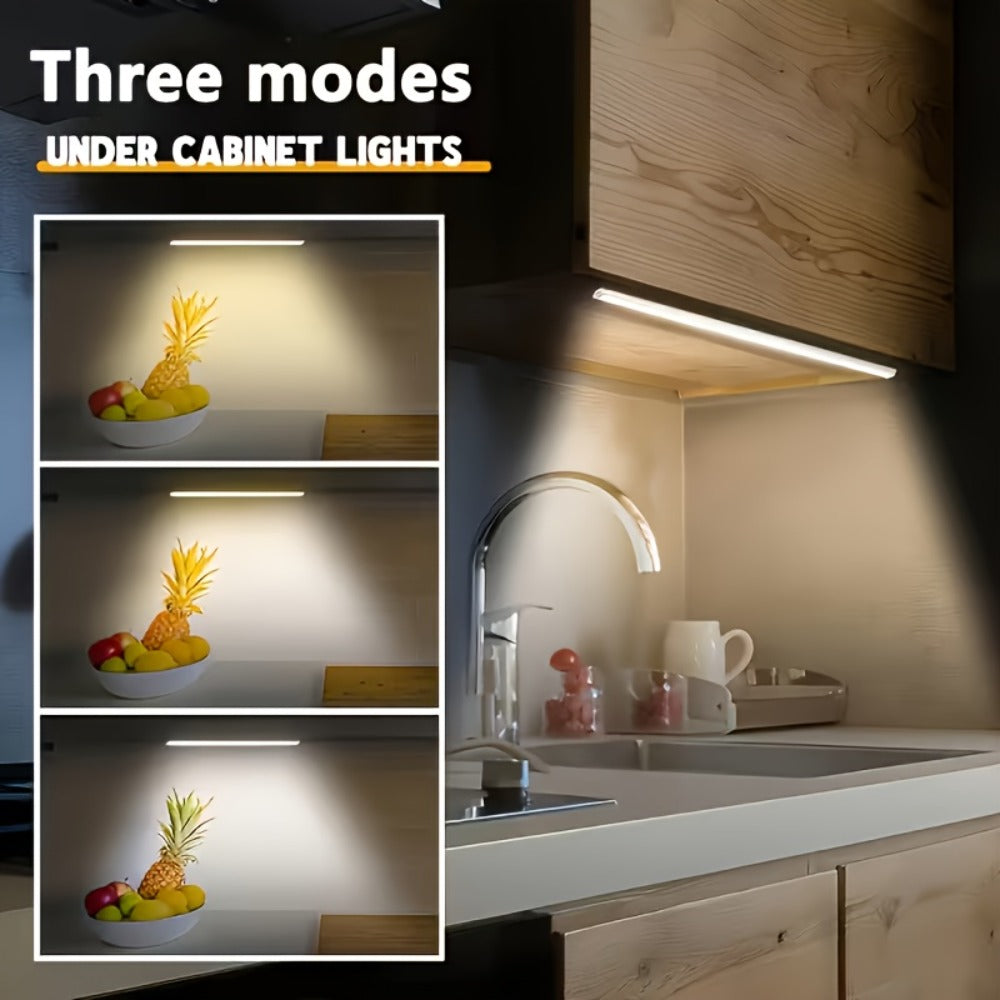 Motion Sensor Cabinet Light 6 Pack – USB-C Rechargeable LED Under Cabinet Lighting for Home Cooking, Dining and Outdoor Meals