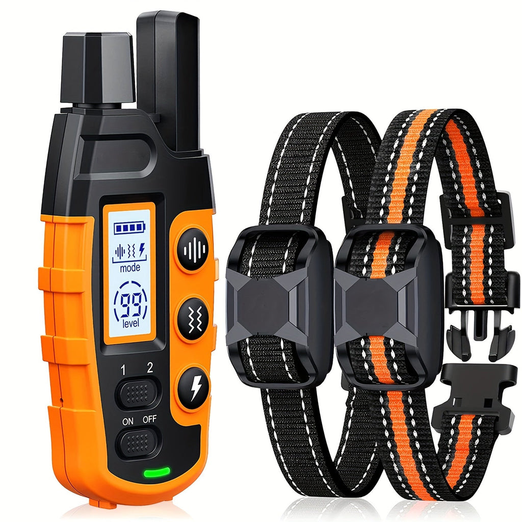 Dog Training Collar Remote Set with 4000-Foot Range, 99 Static, 16 Vibration and 8 Beep Levels