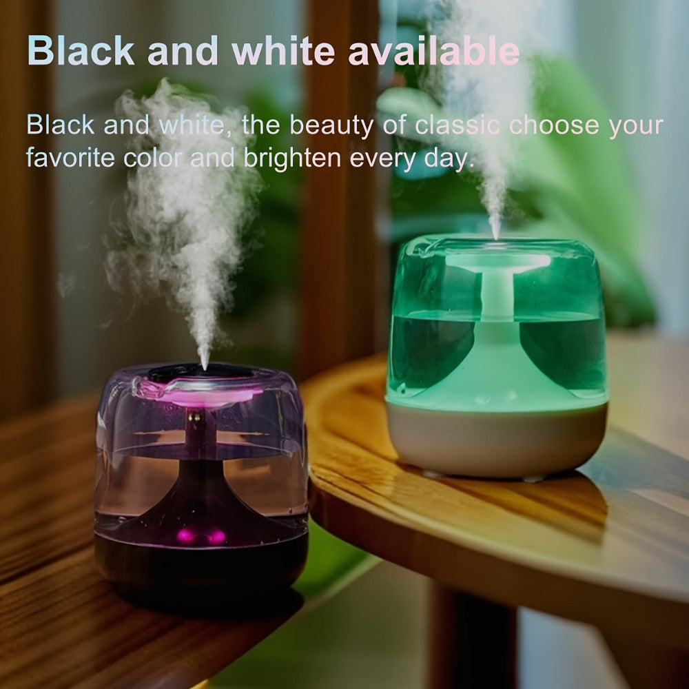 USB Humidifier with 7-Color Night Light for Entryways, Bedrooms and Living Spaces, with the Listed Configuration