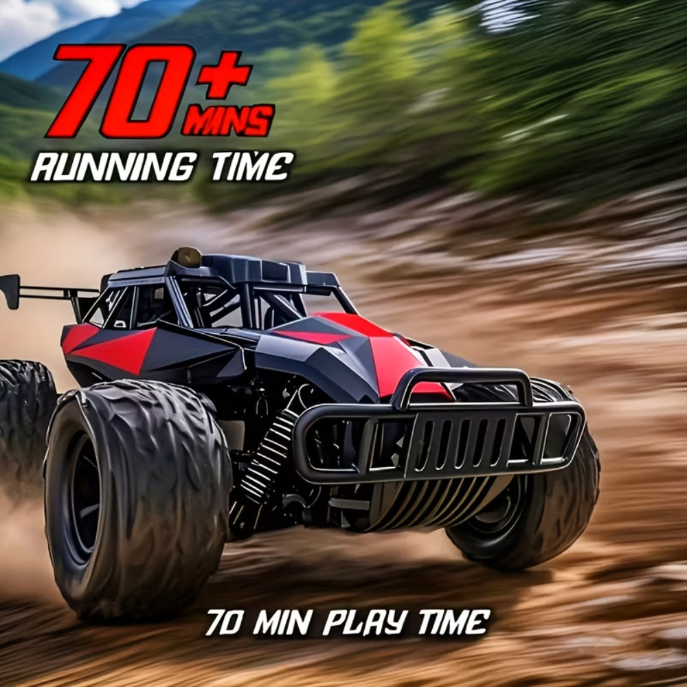 RC Off-Road Truck for Kids Ages 6+, High Speed Remote Control Car Alloy Steel Body Full-Function 4WD Monster Truck Toy for Boys