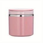 Stainless Steel Lunch Box 630ml Leakproof Stackable Thermal Bento Box with Handle 304 Steel Heat Cold Insulation Container for School Office