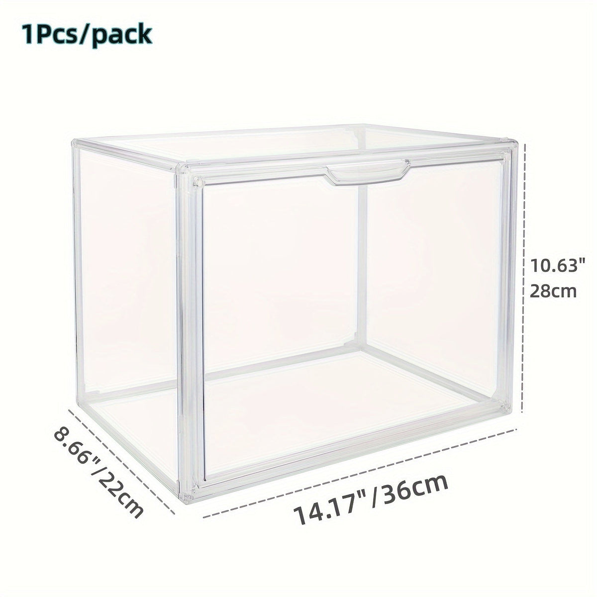 Clear Display Case Set of 3, Dustproof Transparent Storage Box Organizer for Collectibles, Car Models