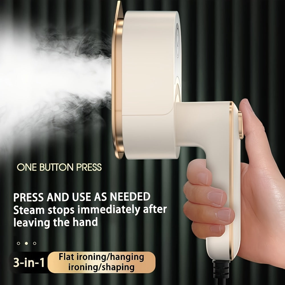 Portable Steam Iron for Clothes, 40W Handheld Folding Steamer with 180° Rotating Head, Fast Heating & Quick Wrinkle Removal for Travel