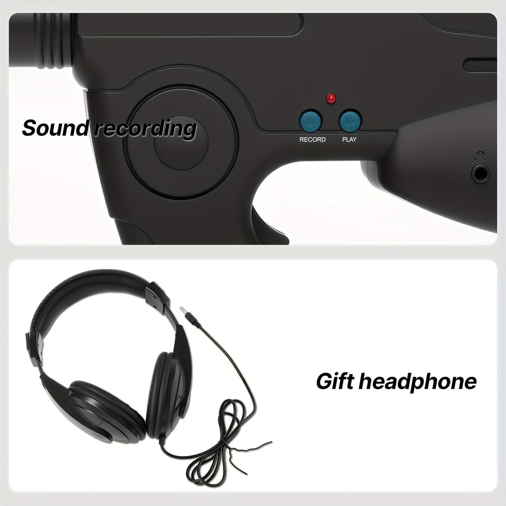 Bionic Ear Sound Amplifier with 8x Monocular Telescope, Long-Range Digital Audio Listening Device with Headphones for Bird Watching Nature