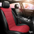 Vest-Style Car Seat Cushion with Connected Backrest and Seat Pad, Memory Foam Fill and Red, Beige or Black Options