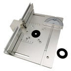 Aluminum Router Table Insert Plate with Fence & Miter Gauge - Precision Woodworking Tool, Dual Function Design