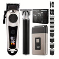 Hair Clipper Whistpot Single or Three-Piece Grooming Kit with USB Charging, Displays and Four Source Options