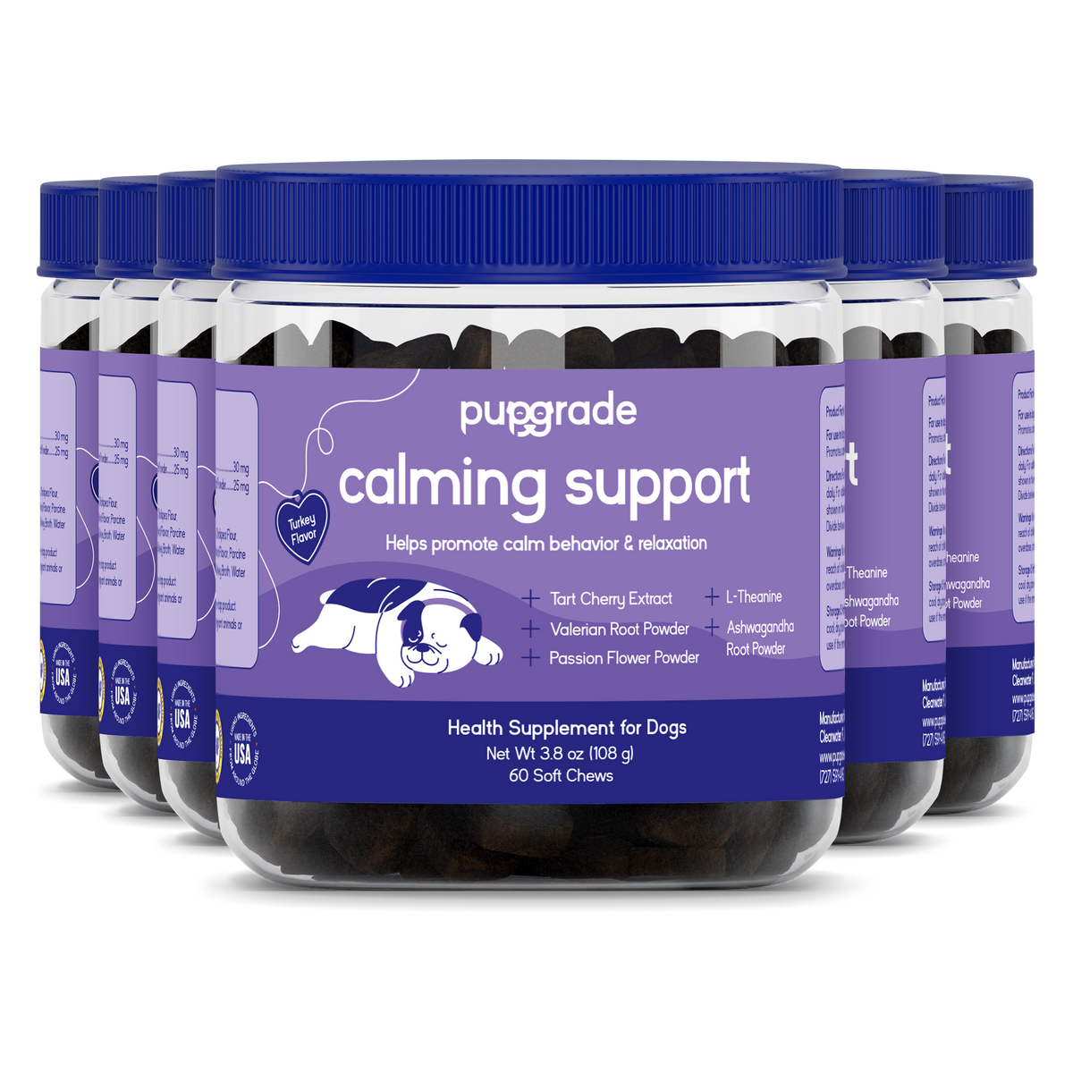 Dog Calming Support Soft Chews 6 Jars