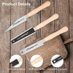 Japanese Pull Saw Set 3-Piece Double-Sided Hand Saw with Fine & Coarse Teeth Flush Cut Tenon Saw for an Everyday Personal Care Routine