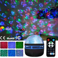 Multicolor LED Water Ripple Night Light USB Plug-and-Play with Remote Control, Color Changing Ambient Projection Lamp for Living Room