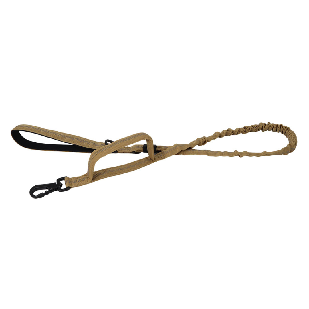 Tactical Bungee Dog Leash Desert Brown