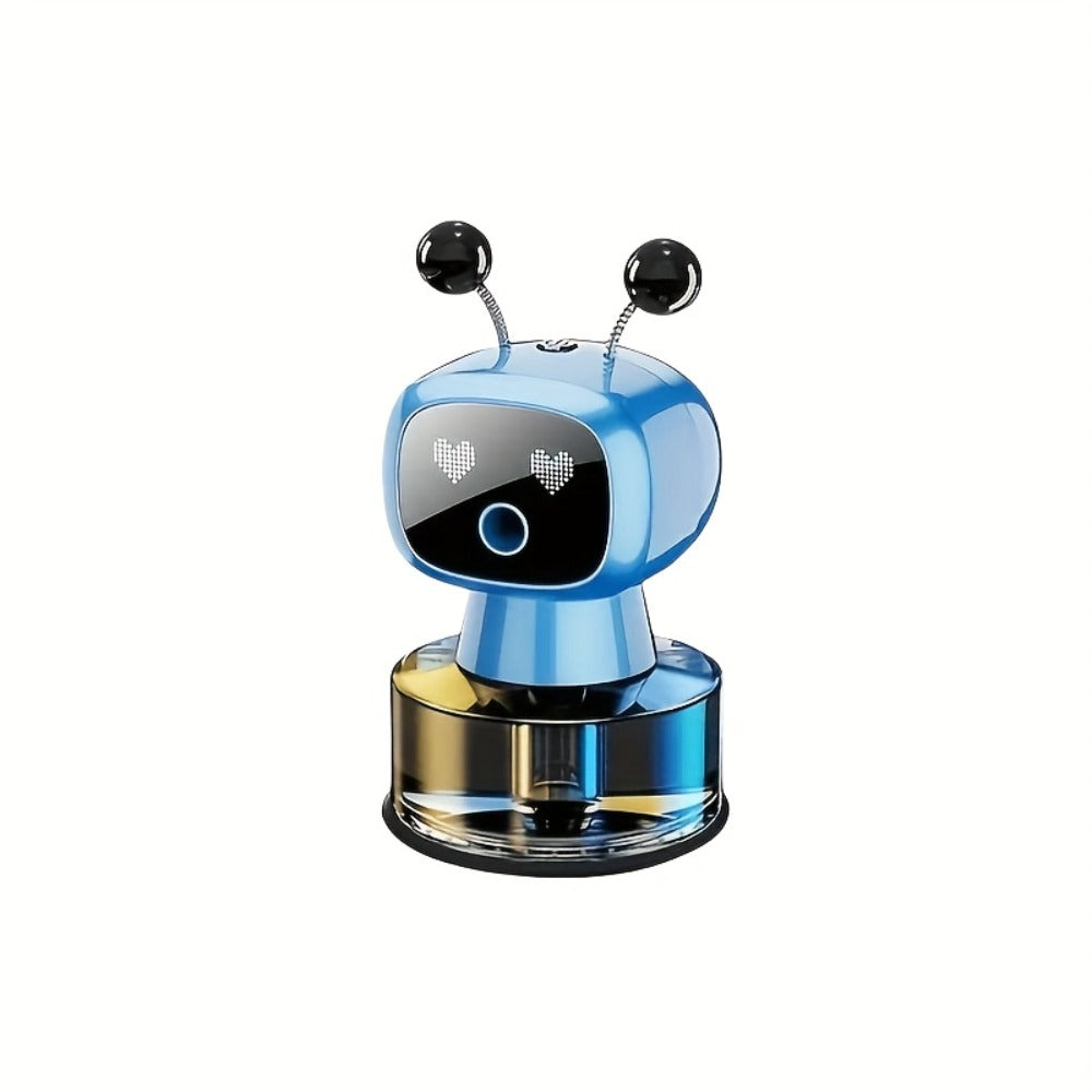 Car Air Freshener Auto Spray Robot Design USB Rechargeable – AI Expression Display, 4-Level Fragrance Control