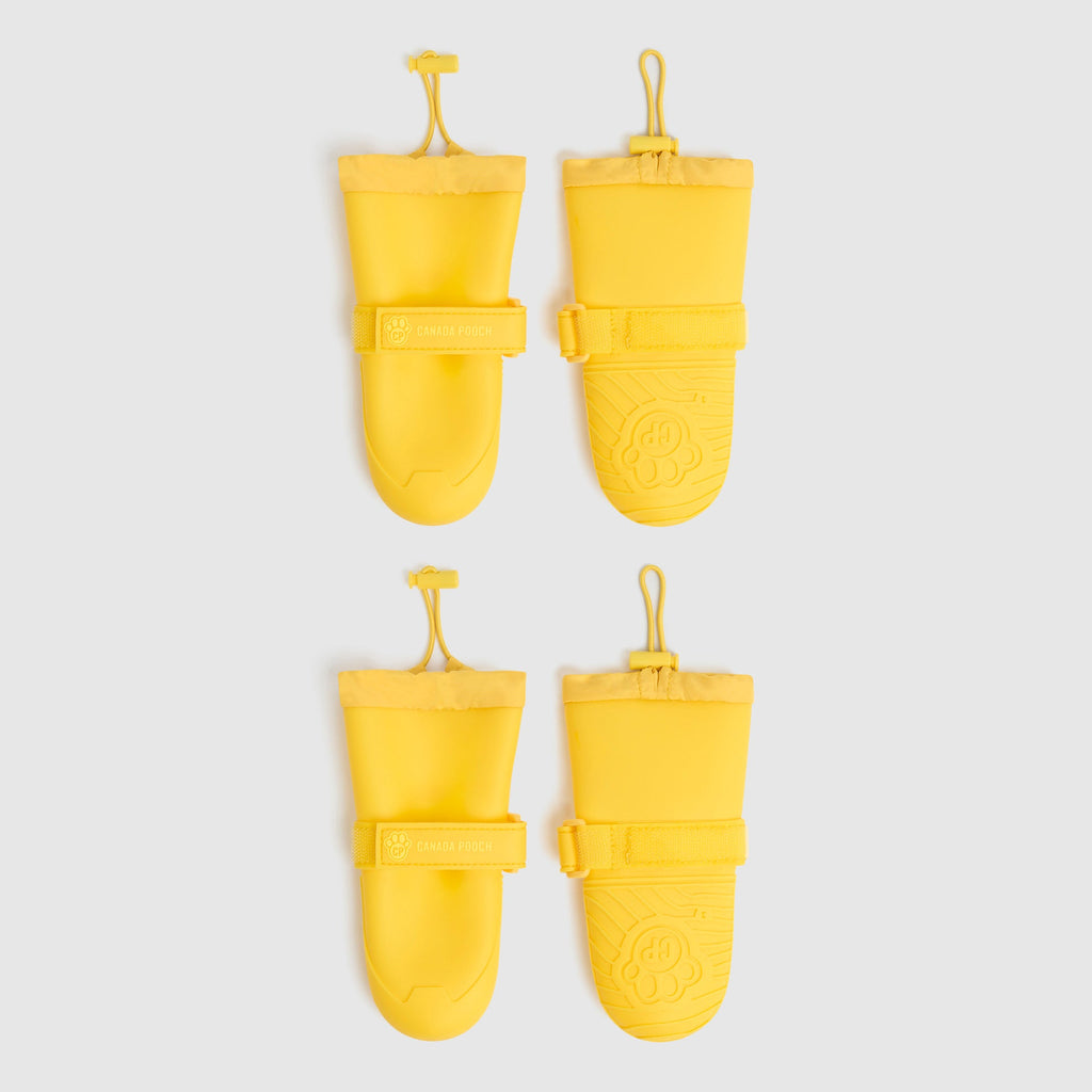 Waterproof Silicone Dog Rain Boots Yellow / 1