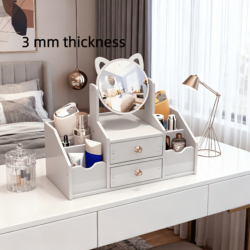 Dressing Table with Storage Drawers and Open Shelves for Living Room