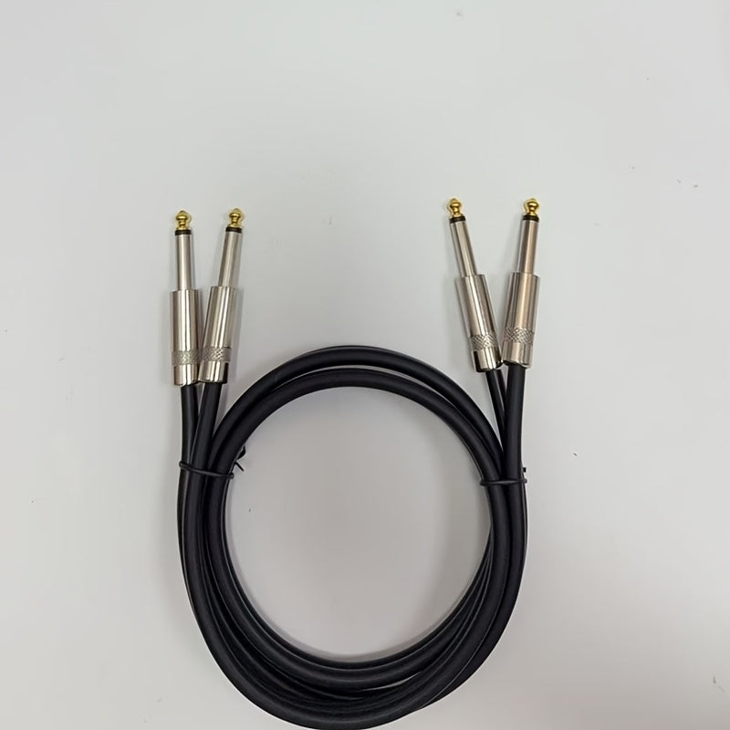 Dual 1/4-Inch TS Audio Cable for Speakers, Amplifiers, Mixers and Recorders