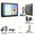 Portable Car GPS Navigation 8" – Wireless CarPlay & Android Auto, HD Touchscreen, Magnetic Mount, Mirror Link, FM Radio, AUX/USB/TF
