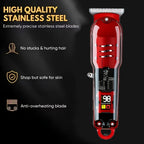 Hair Clipper Kit for Men Cordless USB Rechargeable LCD Screen Beard Trimmer Hair Cutting Set for Entryways, Bedrooms and Living Spaces