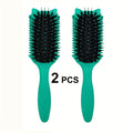 Detangling Brush for Curly Wavy Coily Hair 1 or 2 Pcs – Flexible Bristles Reduce Breakage & Frizz, Gentle Scalp Massage