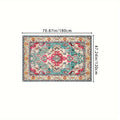 Outdoor Rug | Persian Floral Rubber Back Machine Washable Patio Garden
