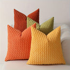 Velvet Throw Pillow Covers 4-Pack 20x20 Inch - Double-Sided Cushion Covers with Zipper Closure