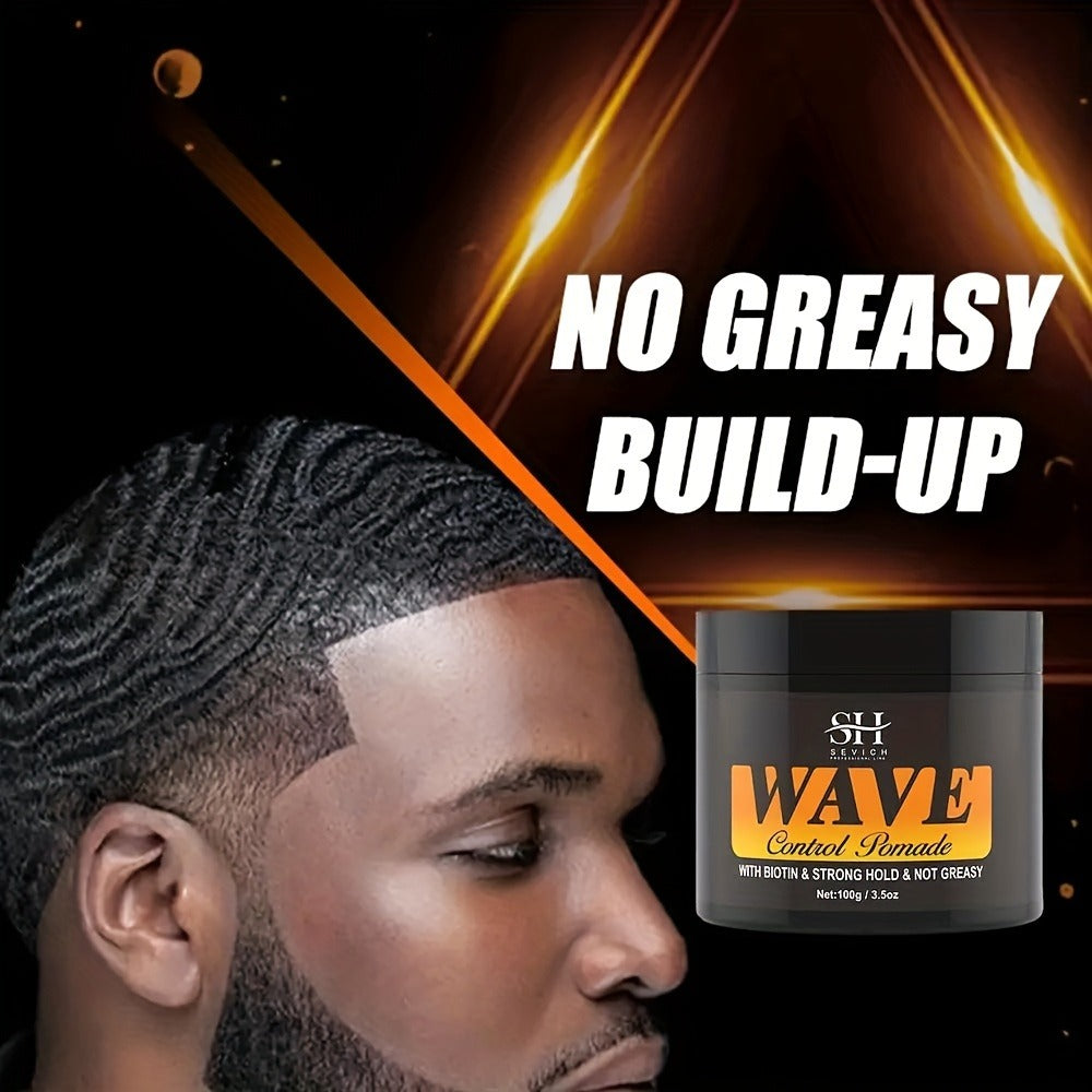 360 Wave Pomade Strong Hold Hair Styling with Jojoba Oil – Frizz Control Moisturizing Formula for Dreads Locks Twists Coily Curly Wavy Hair